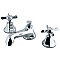 Essex Widespread Sink Faucet - Metal Cross Handles - Polished Chrome