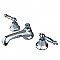 Metropolitan Widespread Lavatory Sink Faucet - Metal Lever Handles - Polished Chrome