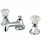 Celebrity Widespread Sink Faucet - Crystal Knob Handles - Polished Chrome