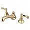 Metropolitan Widespread Lavatory Sink Faucet - Metal Lever Handles - Polished Brass