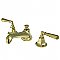 Metropolitan Widespread Lavatory Sink Faucet - Metal Lever Handles - Polished Brass