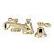 Tudor Widespread Sink Faucet - Metal Lever Handles - Polished Brass