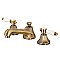 Bel-Air Widespread Sink Faucet - Metal and Porcelain Lever Handles - Vintage Brass