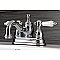 Kingston Brass 4-Inch Centerset Lavatory Faucet Porcelain Levers - Polished Chrome