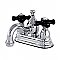 Kingston Brass 4-Inch Centerset Lavatory Faucet Porcelain Cross Levers - Polished Chrome