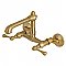 English Country 6-Inch Adjustable Center Wall Mount Kitchen Faucet -  Brushed Brass