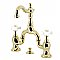 Kingston Brass KS7972PX English Country Bridge Bathroom Faucet with Brass Pop-Up, Polished Brass