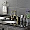 Kingston Brass Bel-Air Bridge Bathroom Faucet with Brass Pop-Up - Brushed Brass