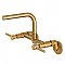 Concord Two-handle Center Wall Mount Kitchen Faucet -  Brushed Brass
