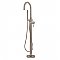 Kingston Brass KS8158DL Concord Freestanding Tub Faucet with Hand Shower, Brushed Nickel