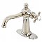 Kingston Brass KSD154BXPN Nautical Single-Handle Bathroom Faucet with Push Pop-Up, Polished Nickel