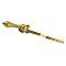 Restoration Toilet Flush Lever - Brushed Brass