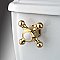 Buckingham Toilet Flush Cross Handle - Polished Brass
