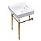 Kingston Brass Edwardian 20-Inch Console Sink with Brass Legs - Brushed Brass