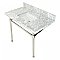 Kingston Brass Dreyfuss 36" Carrara Marble Vanity Top with Stainless Steel Legs - Polished Nickel