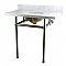 Fauceture 36" Templeton Carrara Marble Console Sink - Satin Nickel Legs