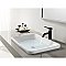 Monoblock Single Handle Lavatory Faucet, Matte Black/Polished Chrome