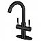 Fauceture LS8450DL Concord Two-Handle Bathroom Faucet with Push Pop-Up, Matte Black