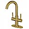 Fauceture LS8453DL Concord Two-Handle Bathroom Faucet with Push Pop-Up, Brushed Brass