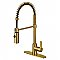 Gourmetier LS8773CTL Continental Single-Handle Pre-Rinse Kitchen Faucet, Brushed Brass