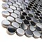 Alloy Penny Round 11-7/8" x 11-7/8" Stainless Steel & Porcelain Mosiac Tile - Stainless Steel - Per Case of 10 - 10.21 Square Feet