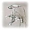 British Telephone Wall Mount Clawfoot Tub Faucet With Hand Shower - Adjustable Centers - Multiple Finishes