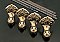 Solid Brass Clawfoot Tub Feet and Cradle - Supercoat Brass