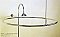 Solid Brass Round Shower Curtain Enclosure Rod, 32" diameter - Multiple Finishes Available