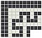 Doric Greek Key Outside Corner in White/Black - 3/4" Square Tiles - Sold Per Sheet