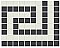 Ionic Greek Key Border Inside Corner in White/Black - 3/4" Square Tiles - Sold Per Sheet