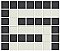 Corinthian Greek Key Border Outside Corner in White/Black - 3/4" Square Tiles - Sold Per Sheet