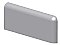 Down Corner Ceramic Tile - RIGHT- 2" x 6" - Many glazes available
