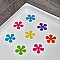 InterDesign Floral Plastic Non-Slip Safety Tub Treadz for Shower, Bathtub, 4" x 4" - Set of 8 - Multi-Colored