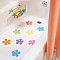 InterDesign Floral Plastic Non-Slip Safety Tub Treadz for Shower, Bathtub, 4" x 4" - Set of 8 - Multi-Colored