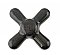 Antique Republic Black Porcelain "Cold" Shower Faucet Cross Handle