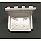 Antique White Porcelain Tile-In 4-3/4" x 4-3/4" Soap Dish - Chipped