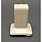 Pair of Antique Tile-In Beige or Cream (American Standard Bone or Kohler Almond) Porcelain Towel Bar Ends