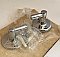 Vintage Solid Brass Heavy Duty Bath Robe Hook Pair NOS - Chrome