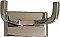 Antique Chrome Surface Mount Double Bath Robe Hook NOS - Circa 1950