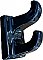 Antique Black Porcelain Double Bath Hook