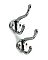 Pair of Antique Wall Mounted Polished Chrome Robe or Towel Bath Hooks