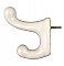 Antique White Ceramic Double Bath Towel or Robe Hook - Screw-In