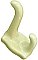 Antique Yellow Ceramic Art Deco Surface Mount Robe or Towel Hook - Circa 1930