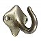 Antique Wall Mounted Nickel Plated Shaving Strop Hook - Diamond Backplate