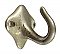 Antique Wall Mounted Nickel Plated Shaving Strop Hook - Diamond Backplate