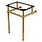 Kingston Brass Templeton 24-Inch x 20-3/8-Inch x 33-1/4-Inch Brass Console Sink Legs - Brushed Brass