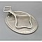Art Brass Co. Nickel Plated Beveled Shaving Mirror