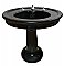 Antique "Crane" Jet Black Vitreous China Pedestal Bathroom Sink Circa 1929