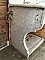 Antique Circa 1900 Marble Corner Bathroom Sink with Porcelain Bowl
