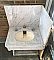 Antique Circa 1900 Marble Corner Bathroom Sink with Porcelain Bowl